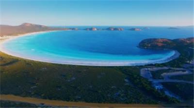  4k航拍澳洲西海岸海滨海岛夕阳森林公路自然