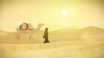  沙漠骆驼阿拉伯人动画