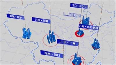  大气商务科技流动中国地图AE模板
