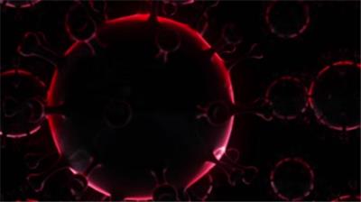  3d新型冠状病毒扩散视频背景