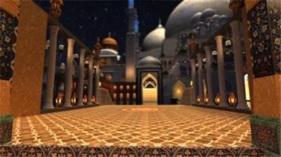  斋月宗教建筑阿拉伯建筑三维动画