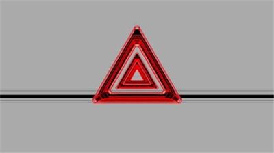  红色线条三角快闪