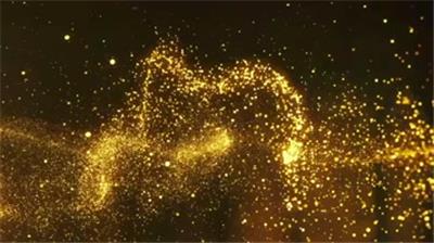  4K金色粒子背景视频素材