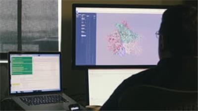  癌细胞抗争医学研究癌细胞三维动画