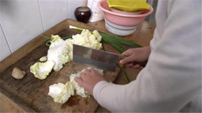  小学生做家务-洗菜-切菜