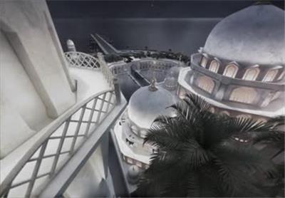  斋月节宗教建筑阿拉伯建筑三维动画