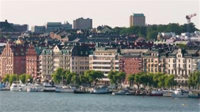  瑞典首都斯德哥尔摩城市旅游风光